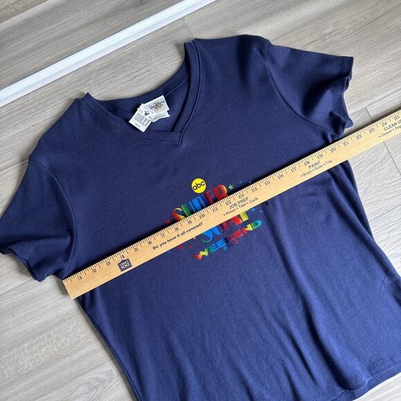 Vintage ABC Disney Super Soap Weekend 2002 Shirt Women’s XL Navy MGM Studios NWT - Picture 5 of 8